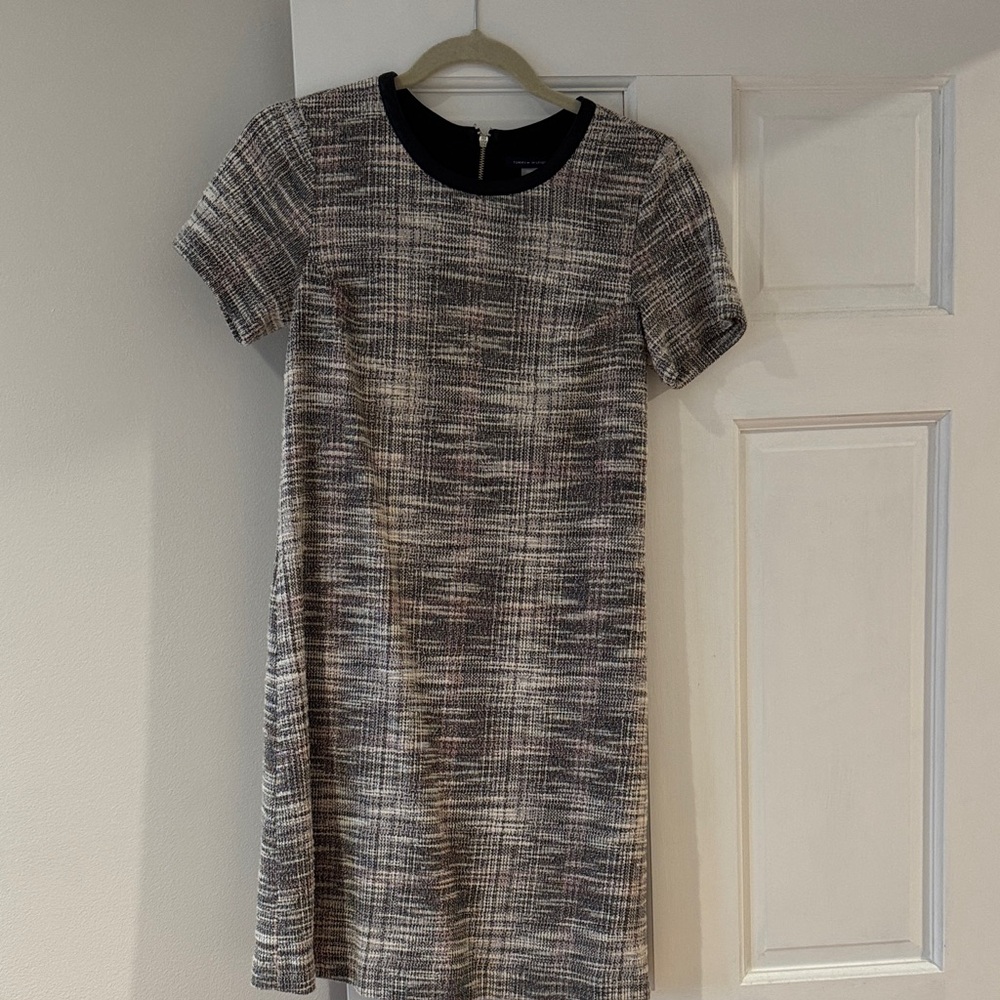 Tommy Hilfiger Womens London Tweed Faux Trim Casual